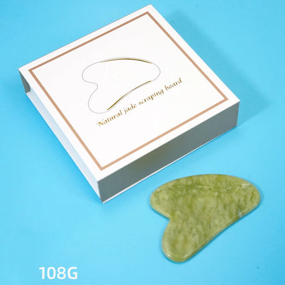 Natural Jade Stone Face Roller & Gua Sha Set
